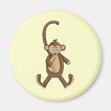 Long Tailed Monkey Fridge Magnets