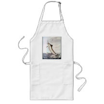 Long White Apron / Striped Marlin