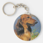 Longhaired Dachshund  keychain