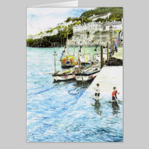 'Looe Harbour' Card cards