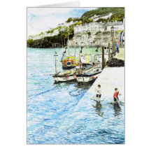 'Looe Harbour' Card