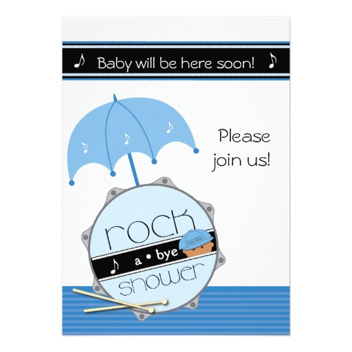 Look out world, here I drum! BabyShower invitation
