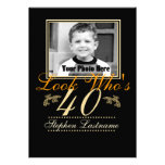 Look Who's 40 Photo Personalised Announcement