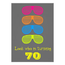 Look who's Turning 70 Custom Announcements