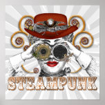 looking steampunked steampunk collage art print