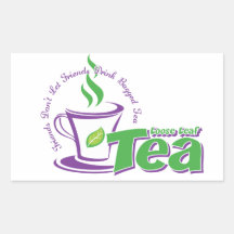 Loose Leaf Tea Rectangular Stickers
