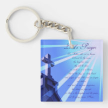 Lord's Prayer Design Acrylic Keychain