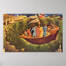 Lorenzo Monaco - StNicholas rescues shipwrecked Print