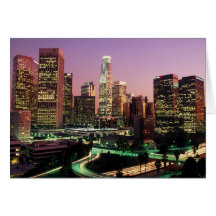Los Angeles Night Lights Card