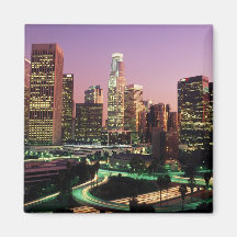 Los Angeles Night Lights Refrigerator Magnets