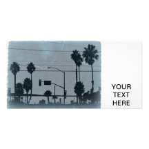 Los Angeles Palm Trees Customized Photo Card