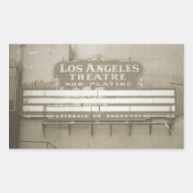 Los Angeles Theatre Sign Rectangular Sticker