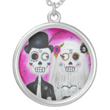 Los Novios Calaca Personalized Necklace