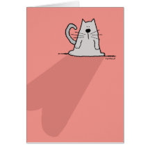 Loss of Pet, Cat, Heart Greeting Card