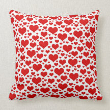 Lots Hearts Throw Pillow