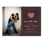 Lots of Hearts Love Save the Date Postcard