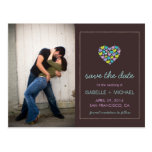 Lots of Hearts Love Save the Date Postcard