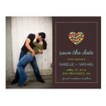 Lots of Hearts Love Save the Date Postcard