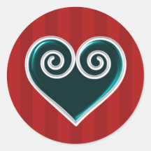 Lots Of Love Holiday Heart Stickers