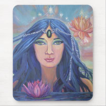 Lotus Mermaid Mouse Pad - By Susan Rodio Art mousepads