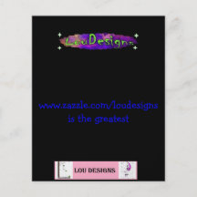 Lou designs flyer design