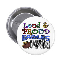 Loud Eagle Fan Zebra Pin