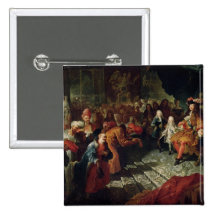 Louis XIV  receiving the Persian Ambassador Pinback Button