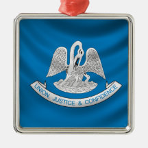 Louisiana Flag Christmas Ornament