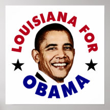 Louisiana For Obama Poster