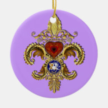 Louisiana Ornament Round Logo Back