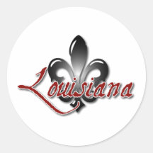 Louisiana Round Sticker
