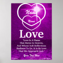 Love A Heavenly Flame Poster-Customise