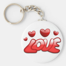 Love and Hearts Keychain