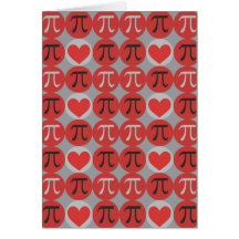 Love and Hearts Pi Card