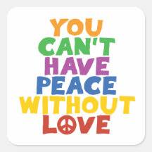 Love and Peace Sticker