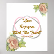 Love Biblical Message" Love Rejoyces W The Truth" Print