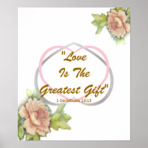 Love Biblical Message" Love The Greatest Gift" Posters