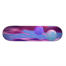 Love Birds - Abstract Pink and Purple Passion Skate Boards