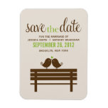 Love Birds Bench Wedding {green} Magnet