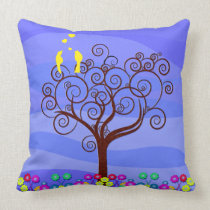 Love Birds in Tree with Flowers pillows