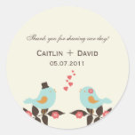 Love Birds Wedding Favour Stickers/Envelope Seals