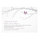 Love Birds Wedding Invitation (lavender)