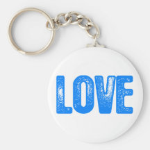Love - Blue Keychain