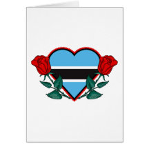 Love Botswana Greeting Cards
