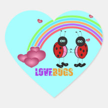 Love bugs Valentine's Day Sticker