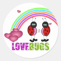 Love bugs Valentine's Day Sticker