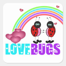 Love bugs Valentine's Day Sticker