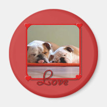 Love Bulldogs magnet