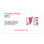 Love Font Business Card