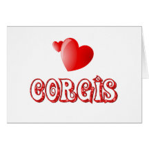 Love for Corgis Greeting Cards